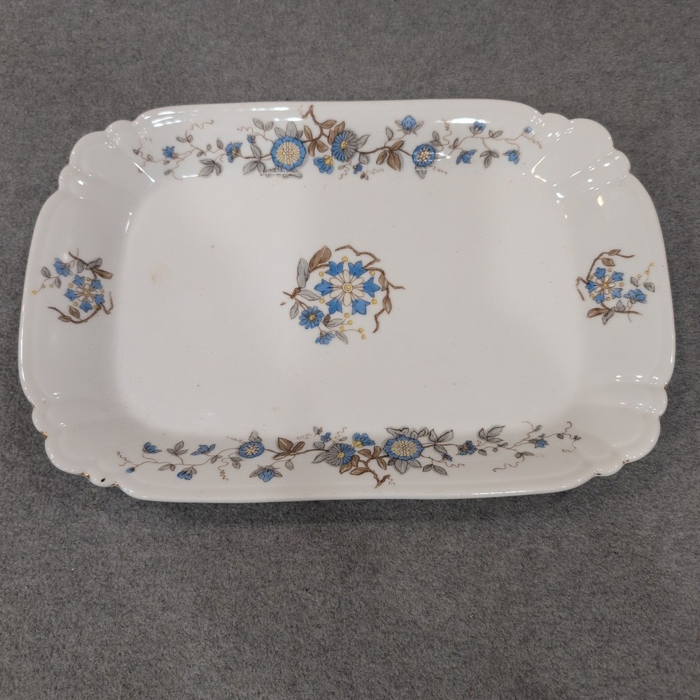 Marx & Gutherz Carlsbad Austria Antique Porcelain Floral Scalloped Serving Tray - Picture 1 of 7